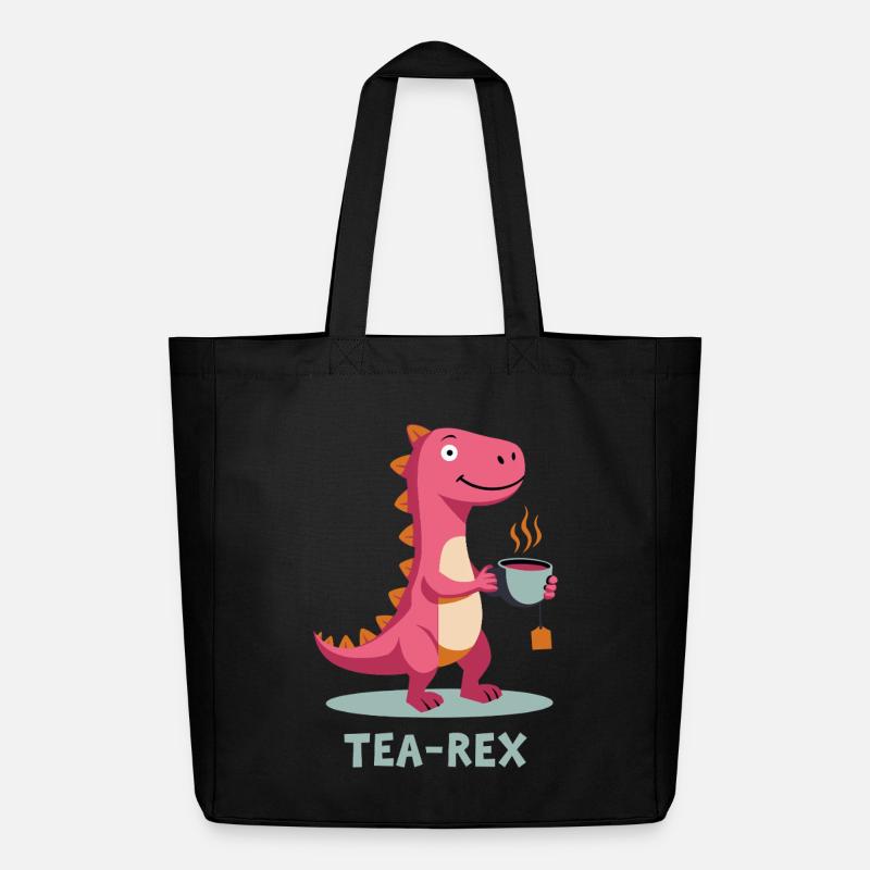 TEA-REX Teemotiv - Midweight recycelter Stoffbeutel von Stanley/Stella - Schwarz