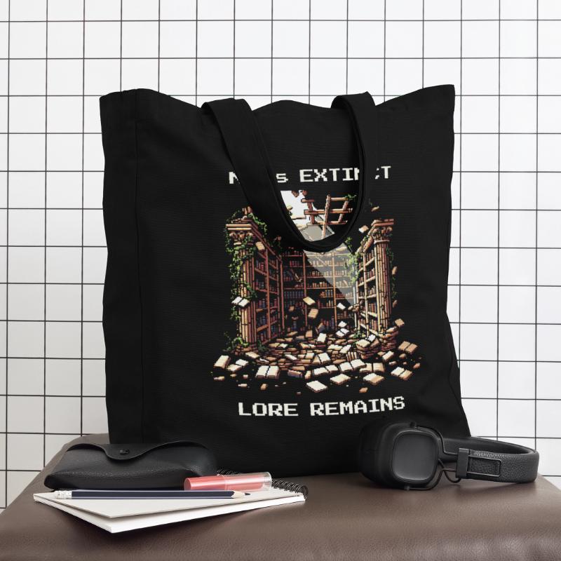 NPCs gone, lore stays | Post-apocalyptic Midweight Recycled Tote Bag by Stanley/Stella
