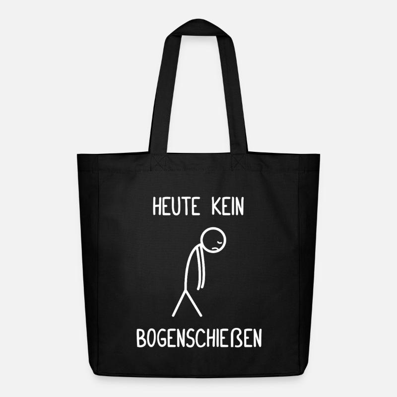 Heute kein Bogenschießen Pfeil Bogen Bogenschütze - Midweight recycelter Stoffbeutel von Stanley/Stella - Schwarz