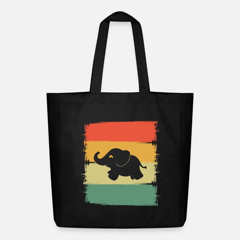 Elefant - Midweight recycelter Stoffbeutel von Stanley/Stella - Schwarz