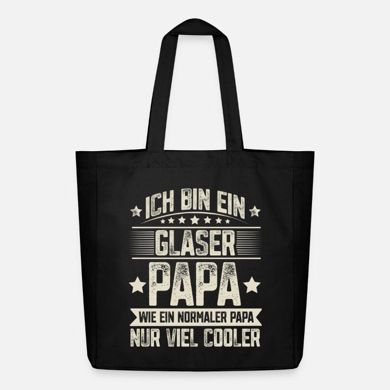 Glaser Papa - Midweight recycelter Stoffbeutel von Stanley/Stella - Schwarz