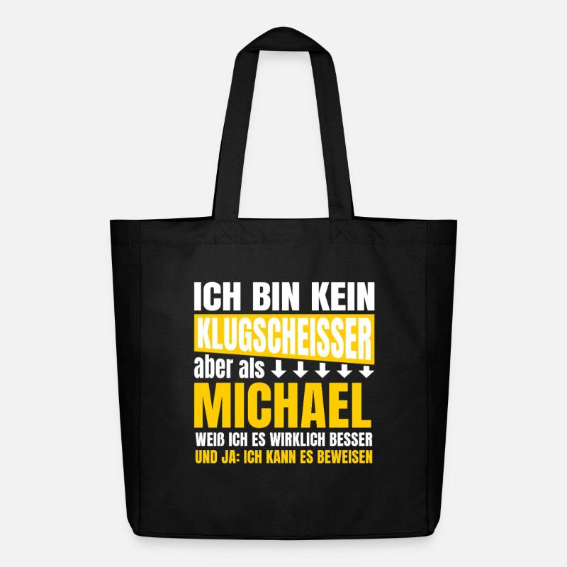 Ich bin kein Klugscheisser Michael - Midweight recycelter Stoffbeutel von Stanley/Stella - Schwarz