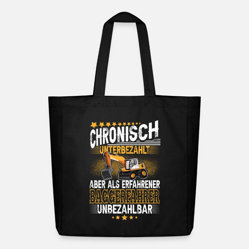 Baggerfahrer - Midweight recycelter Stoffbeutel von Stanley/Stella - Schwarz