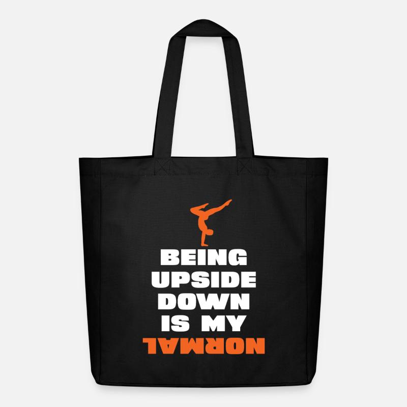 Upside down is my normal - Midweight Recycled Tote Bag by Stanley/Stella - black