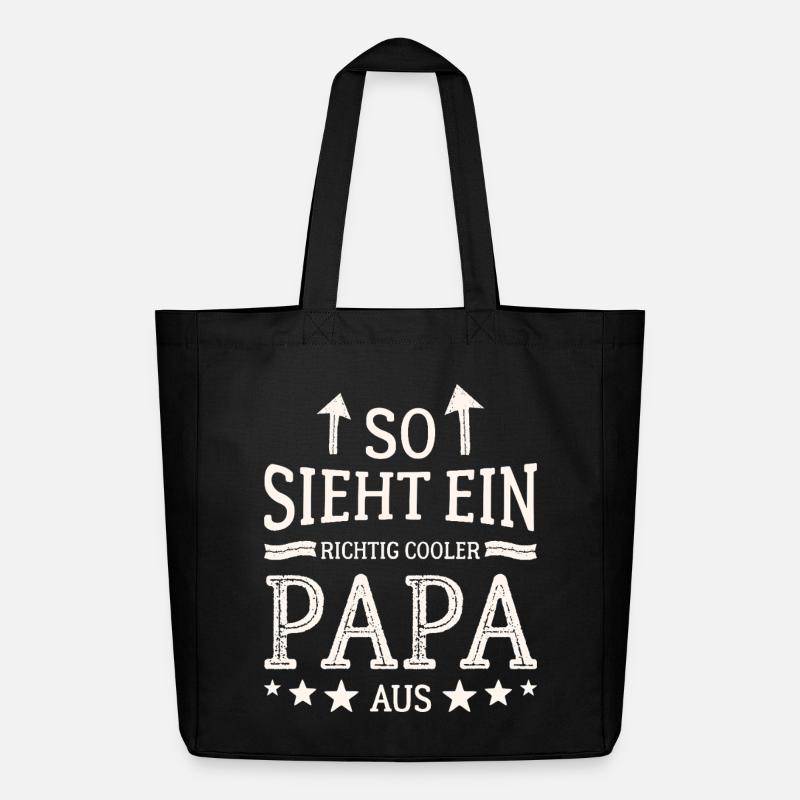 So sieht ein cooler Papa aus Bester Vater - Midweight recycelter Stoffbeutel von Stanley/Stella - Schwarz