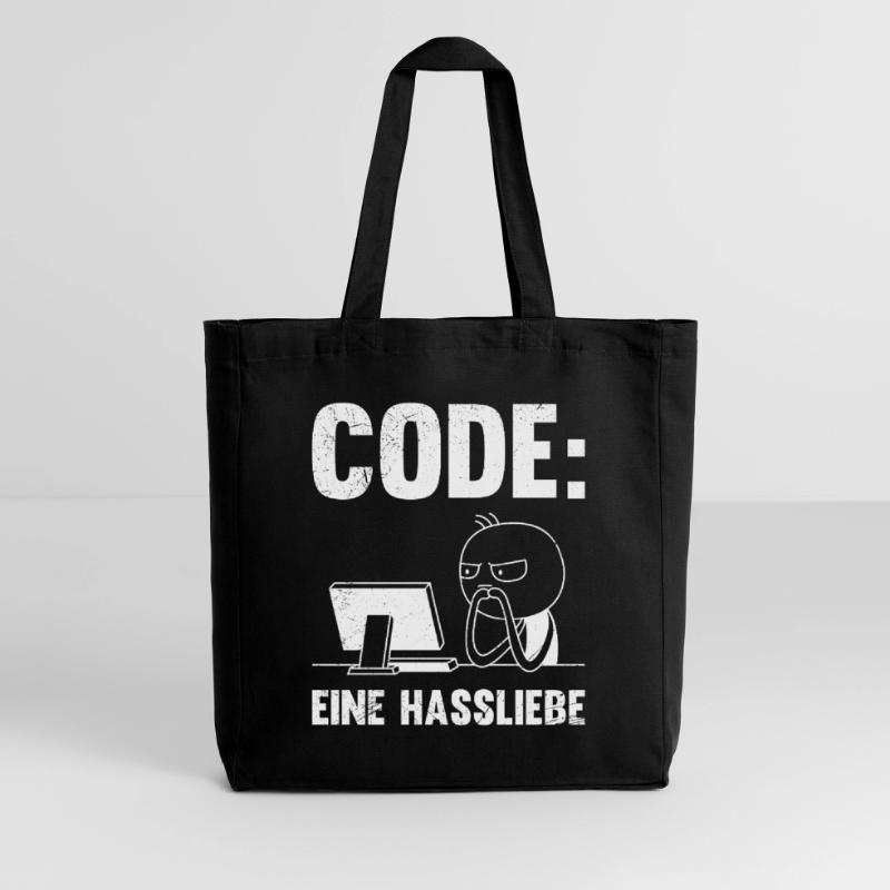Coder CODE EINE HASSLIEBE LUSTIG Midweight recycelter Stoffbeutel von Stanley/Stella