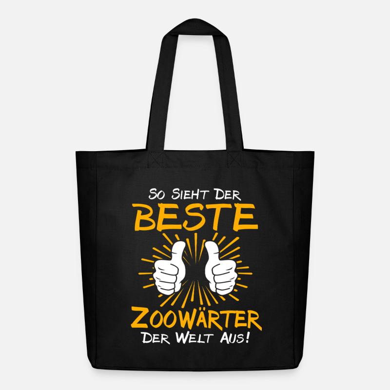 Zoowärter Geschenkidee - Midweight recycelter Stoffbeutel von Stanley/Stella - Schwarz