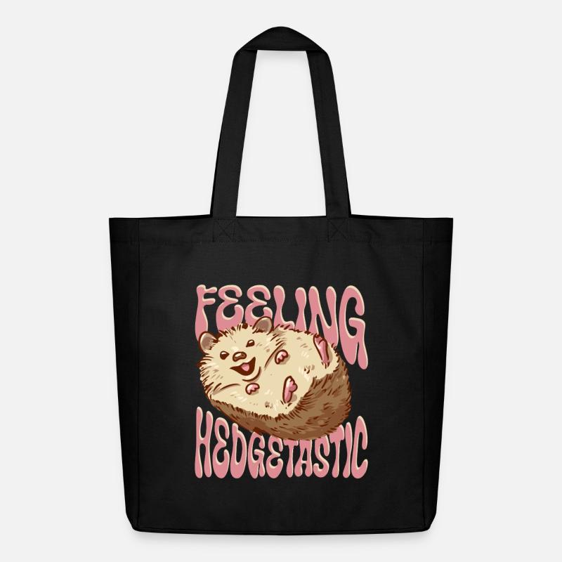 Igel Tag Hedgehog Day Feeling Hedgetastic - Midweight Recycled Tote Bag by Stanley/Stella - black