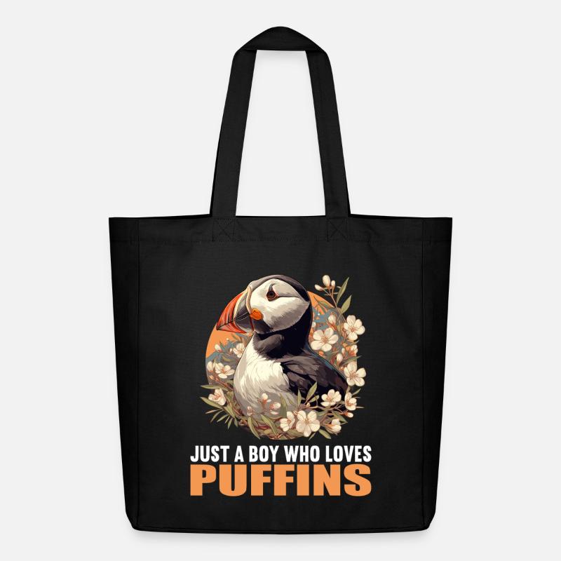 Puffin Papageientaucher - Midweight recycelter Stoffbeutel von Stanley/Stella - Schwarz