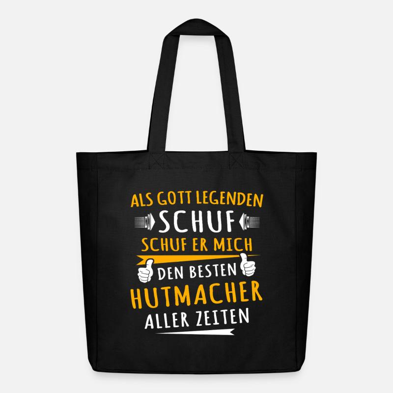 Hutmacher - Midweight recycelter Stoffbeutel von Stanley/Stella - Schwarz