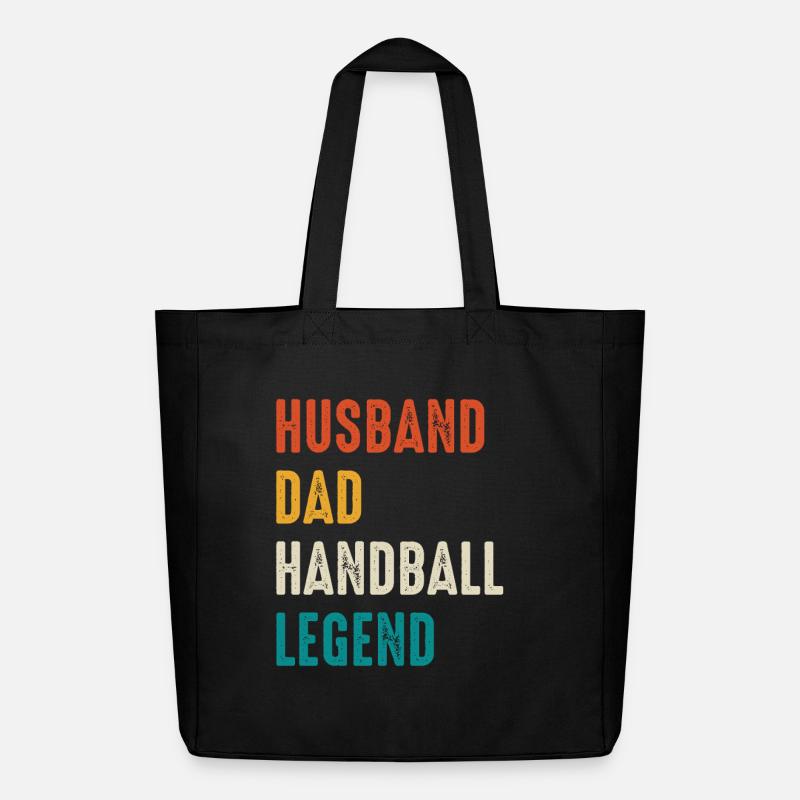 Handball Legende Vater Ehemann - Midweight recycelter Stoffbeutel von Stanley/Stella - Schwarz