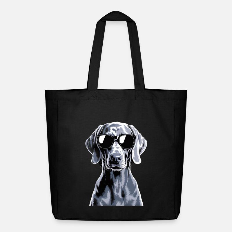 Weimaraner - Midweight recycelter Stoffbeutel von Stanley/Stella - Schwarz