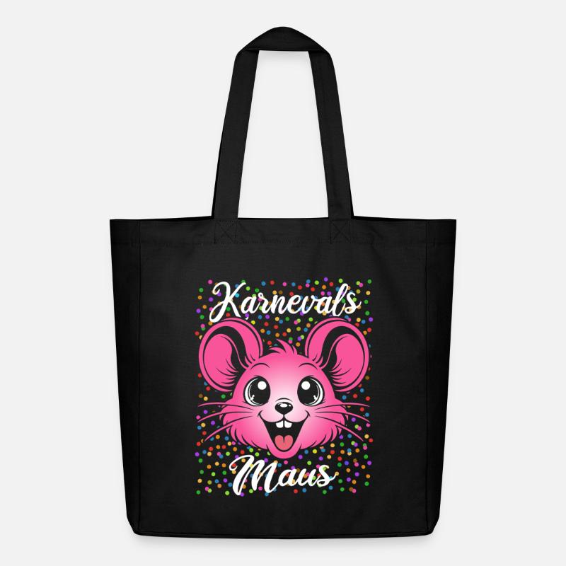 Karnevals Maus | Partner Kostüm Damen - Midweight recycelter Stoffbeutel von Stanley/Stella - Schwarz