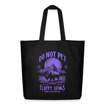 Les bisons vintage ne caressent pas les vaches duveteuses Bizons drôles - Tote bag Stanley/Stella Midweight recyclé - noir - Devant
