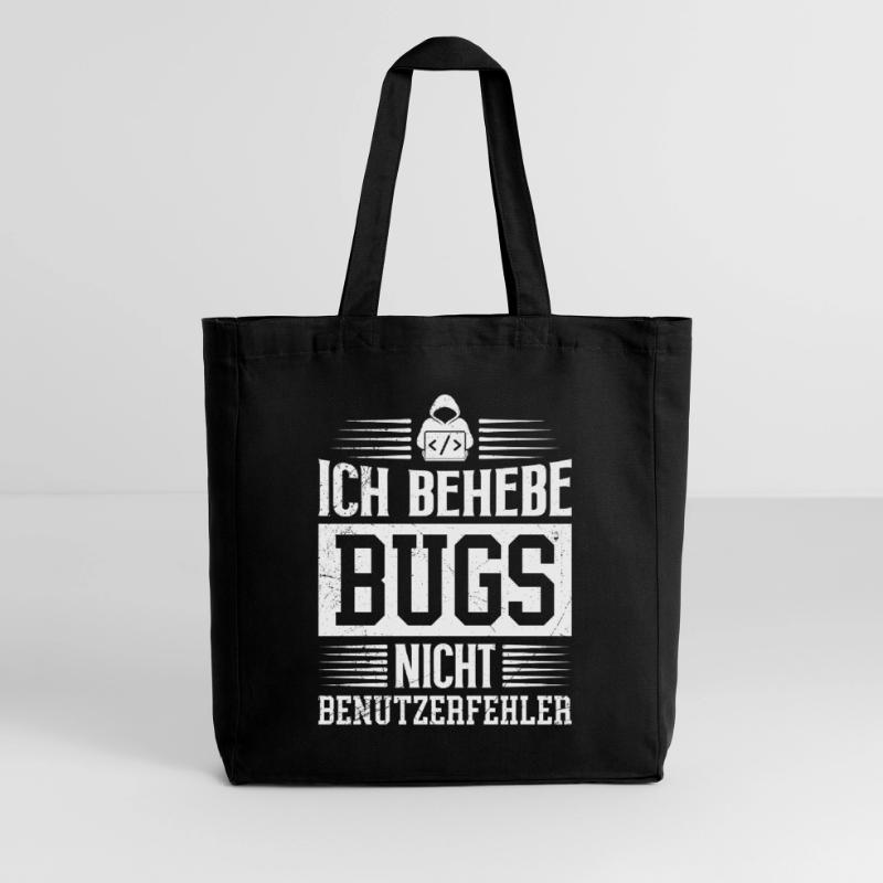 Coder ICH BEHEBE BUGS NICHT BENUTZERFEHLER LUSTIG Midweight recycelter Stoffbeutel von Stanley/Stella