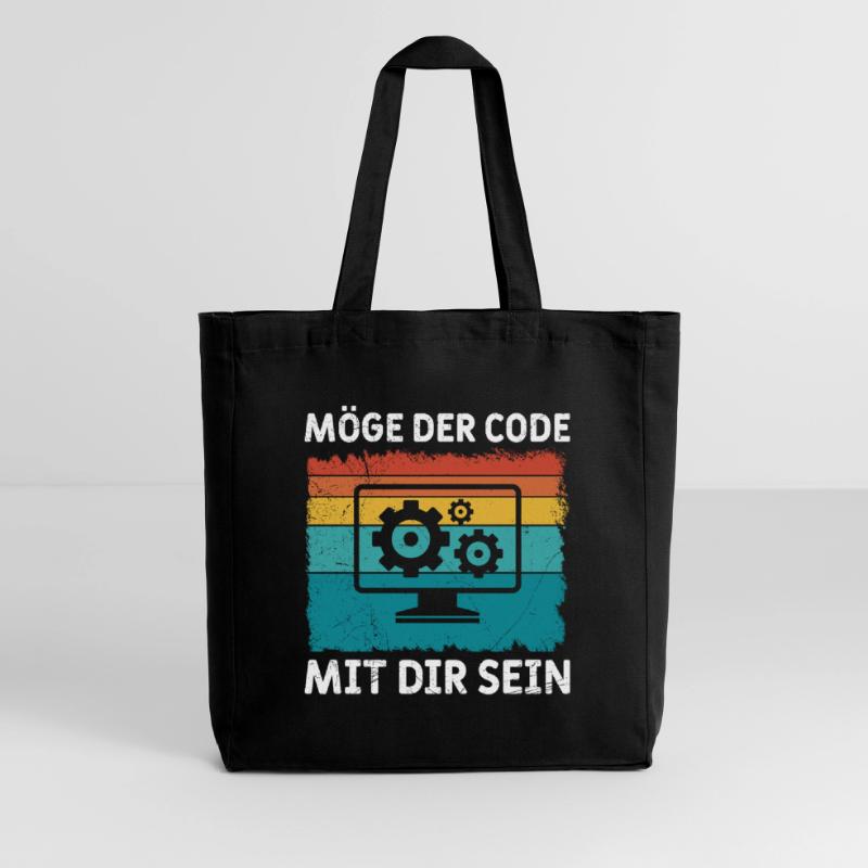 Nerd Computer MÖGE DER CODE MIT DIR SEIN LUSTIG Midweight recycelter Stoffbeutel von Stanley/Stella