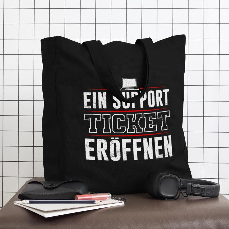 Coder EIN SUPPORT TICKET ERÖFFNEN LUSTIG Midweight recycelter Stoffbeutel von Stanley/Stella