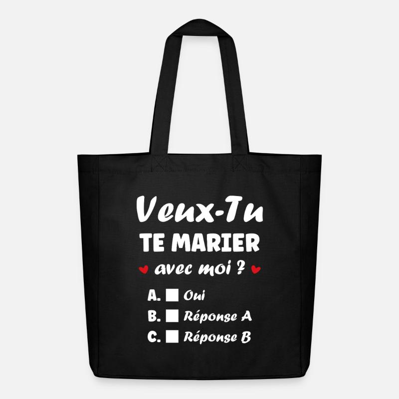 Proposition Mariage Interactif - Tote bag Stanley/Stella Midweight recyclé - noir