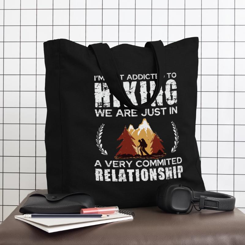 Hiking Commitment Tee Design Midweight Recycled Tote Bag by Stanley/Stella