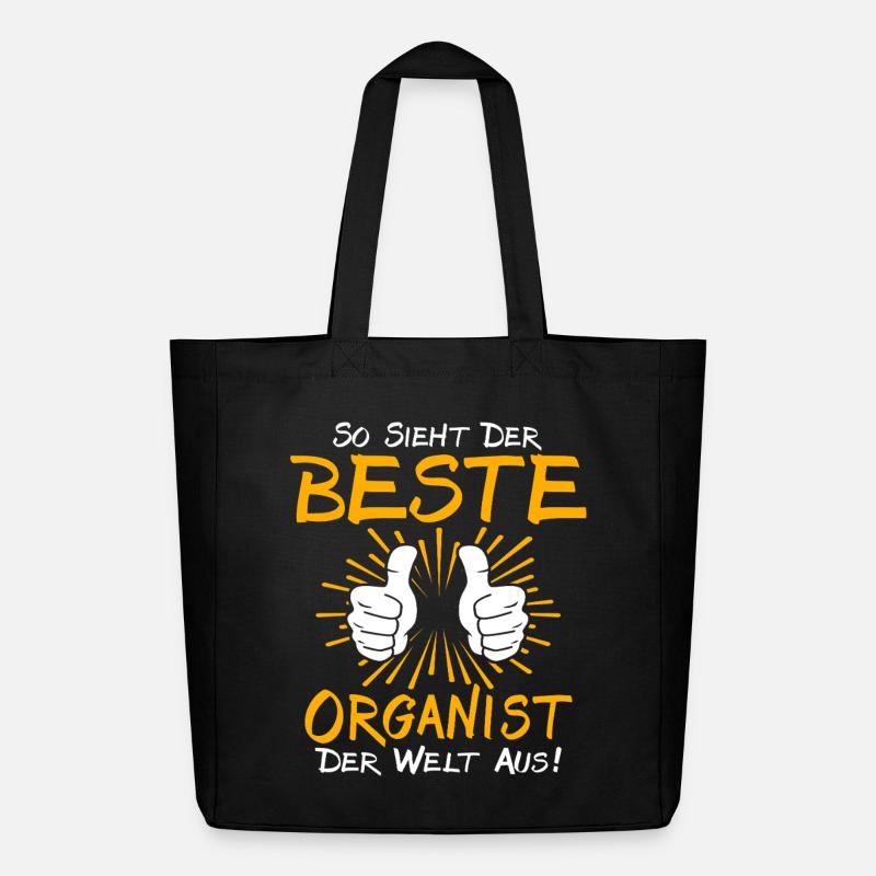 Organist Geschenkidee - Midweight recycelter Stoffbeutel von Stanley/Stella - Schwarz