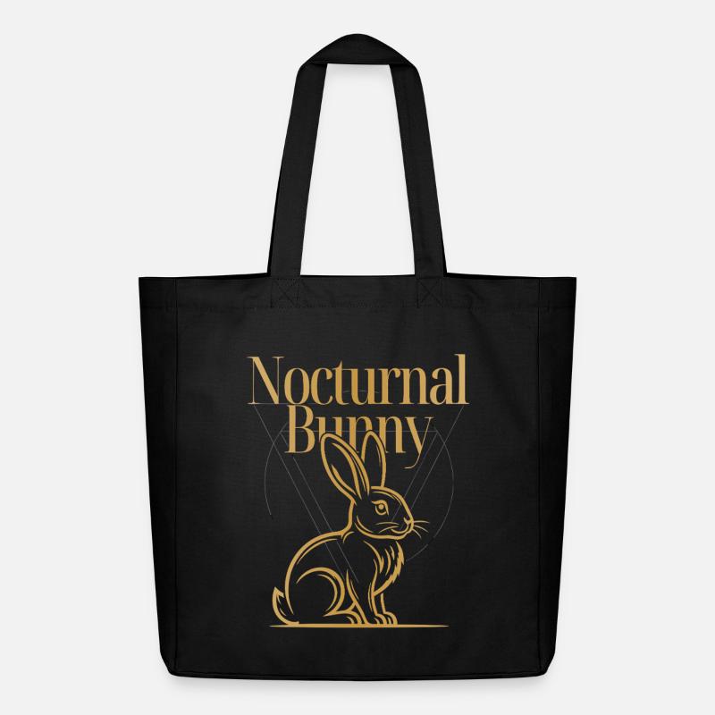 Conception du Lapin de Pâques nocturne du Lapin de Pâques nocturne - Tote bag Stanley/Stella Midweight recyclé - noir