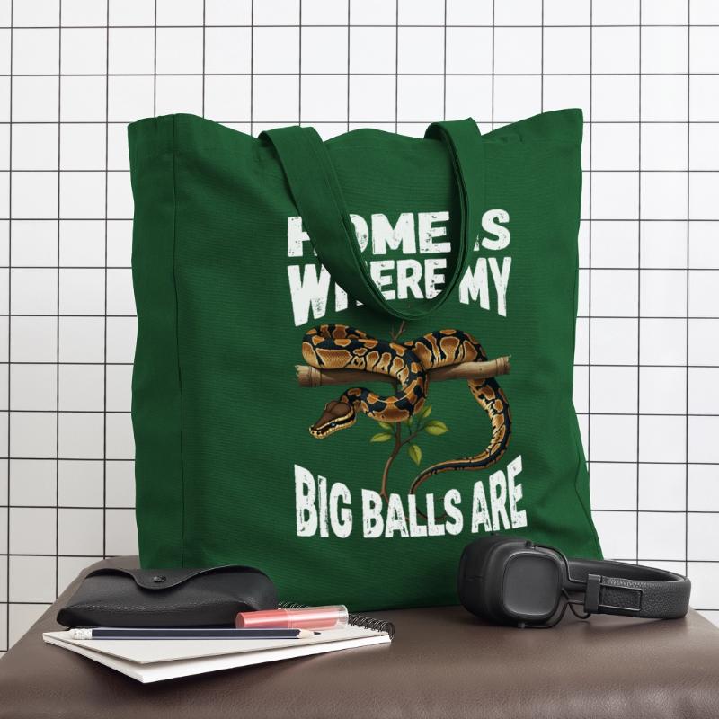 King Python Snakes Lover Terrarium Python Midweight Recycled Tote Bag by Stanley/Stella