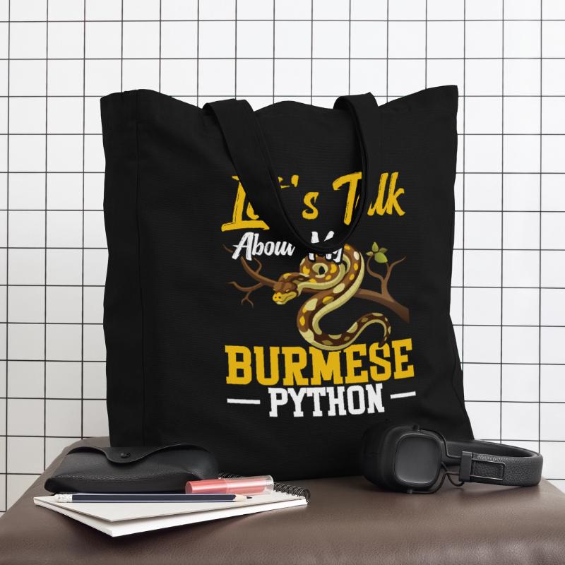  Burmese Python Owner Snake Terrarium Hide Python Midweight Recycled Tote Bag by Stanley/Stella
