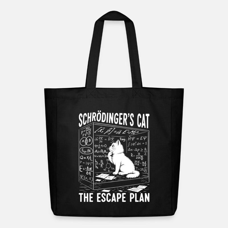 Schrödingers Cat The Escape Plan - Midweight recycelter Stoffbeutel von Stanley/Stella - Schwarz