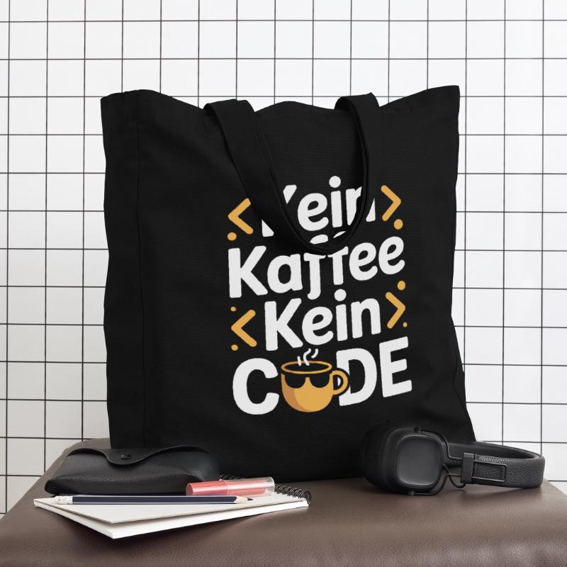 No Coffee No Code Programmer Computer Scientist Midweight Recycled Tote Bag by Stanley/Stella