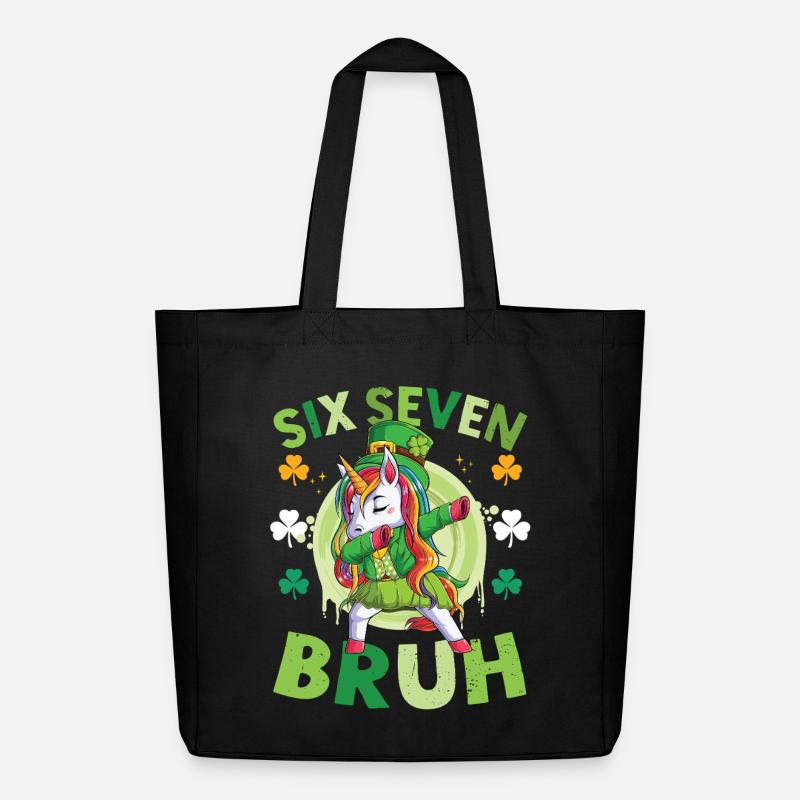 Einhorn-St. Patrick's Day - Midweight recycelter Stoffbeutel von Stanley/Stella - Schwarz
