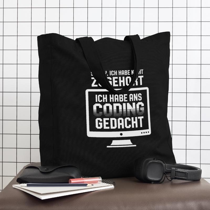 Coder la pensée au lieu d’écouter Tote bag Stanley/Stella Midweight recyclé