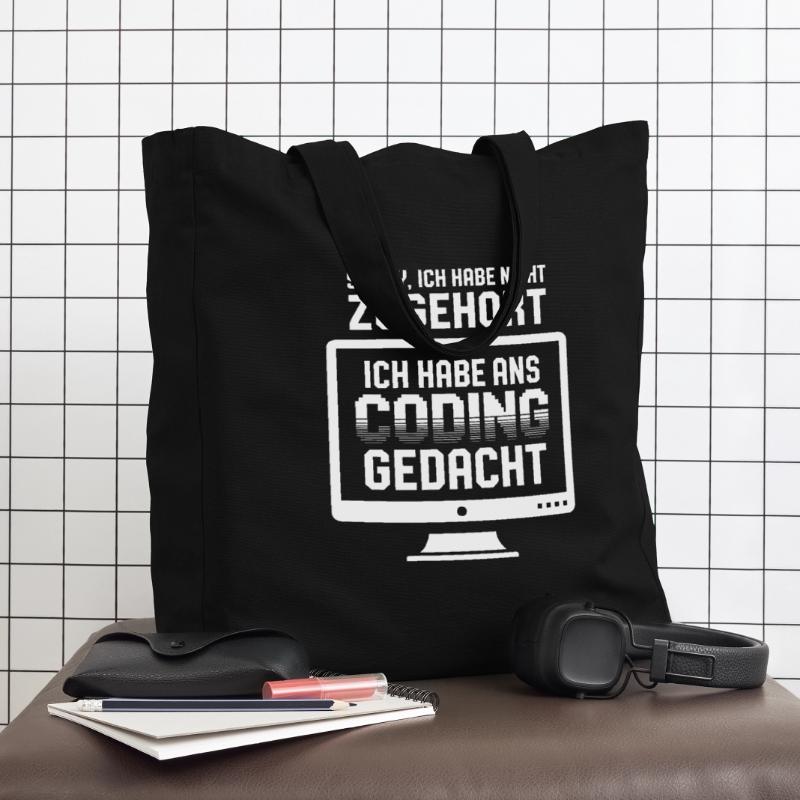 Coder la pensée au lieu d’écouter Tote bag Stanley/Stella Midweight recyclé