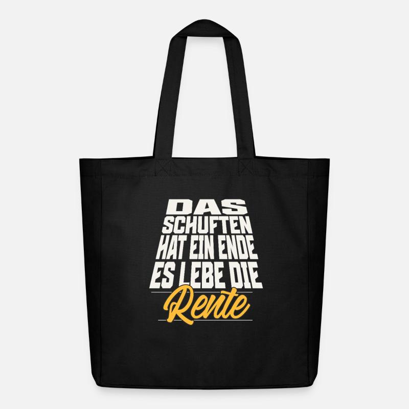 Rentner Rente Das Schuften Hat Ein Ende - Midweight recycelter Stoffbeutel von Stanley/Stella - Schwarz