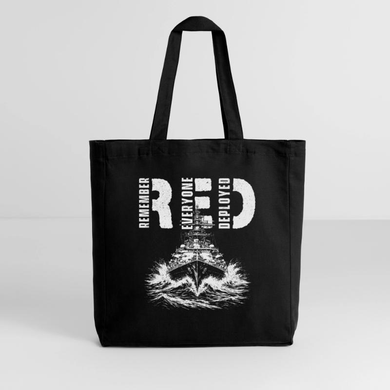 RED Remember Everyone Deployed Support Troops Midweight Recycled Tote Bag by Stanley/Stella