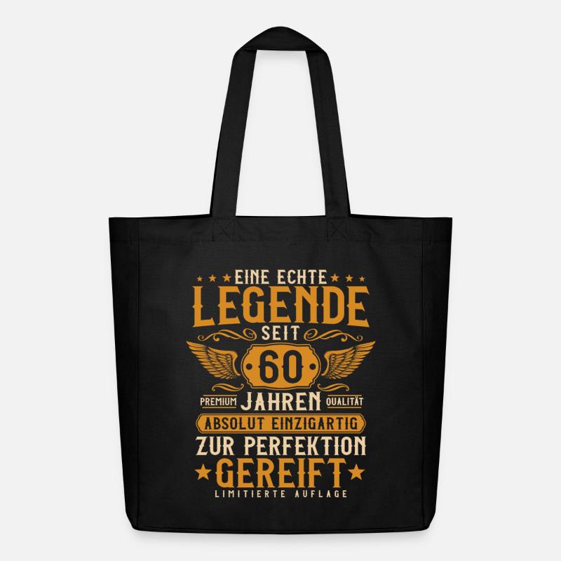 60 Jahre Legende - 60 Geburtstag Vintage Geschenk - Midweight recycelter Stoffbeutel von Stanley/Stella - Schwarz