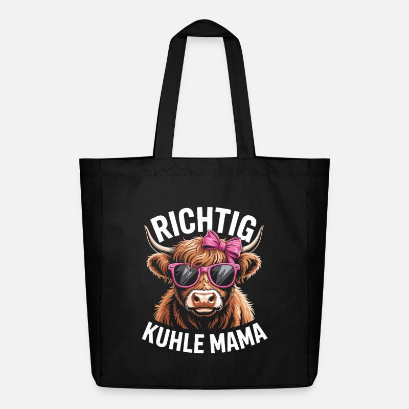 Muttertag Richtig Kuhle Mama - Beste Mutter - Midweight recycelter Stoffbeutel von Stanley/Stella - Schwarz