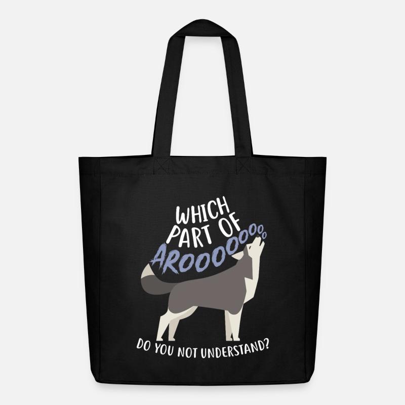 Sibirischer Husky-Hund Arooo - Midweight recycelter Stoffbeutel von Stanley/Stella - Schwarz