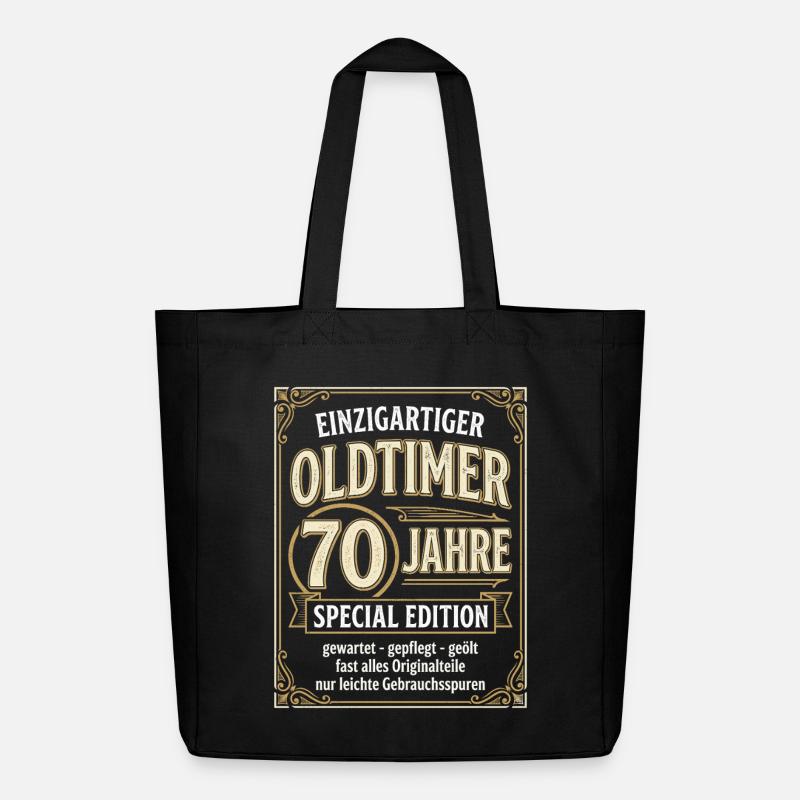 Einzigartiger Oldtimer 70 Jahre Special Edition - Midweight recycelter Stoffbeutel von Stanley/Stella - Schwarz
