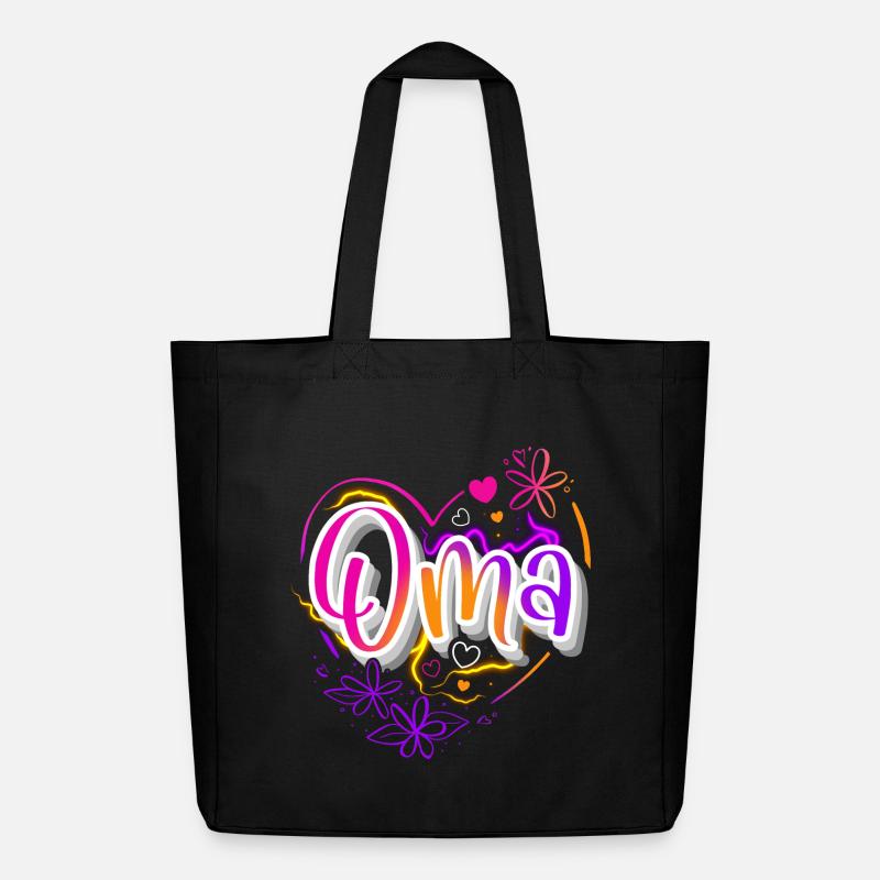 Oma - Midweight recycelter Stoffbeutel von Stanley/Stella - Schwarz