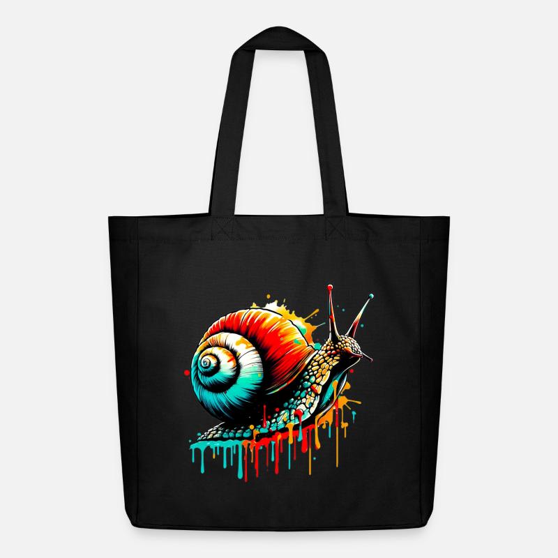 Schnecke - Midweight recycelter Stoffbeutel von Stanley/Stella - Schwarz