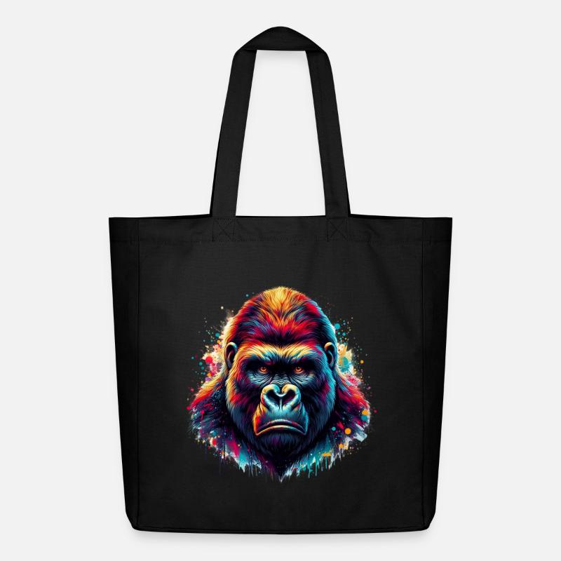 Gorilla - Midweight recycelter Stoffbeutel von Stanley/Stella - Schwarz