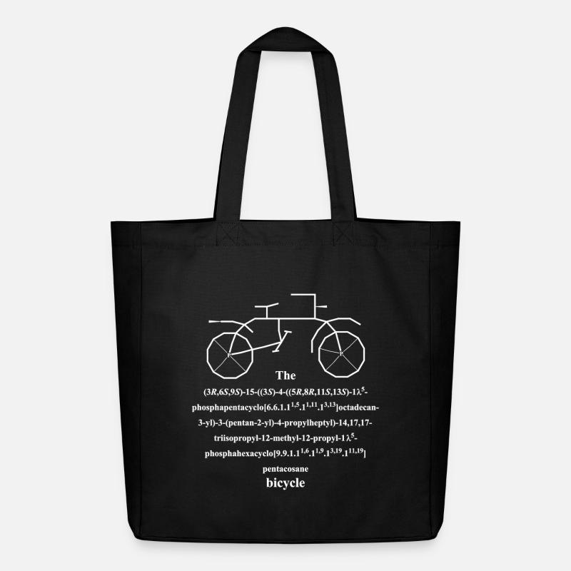 Molécule de vélo - IUPAC Joke - Humour nerd - Tote bag Stanley/Stella Midweight recyclé - noir