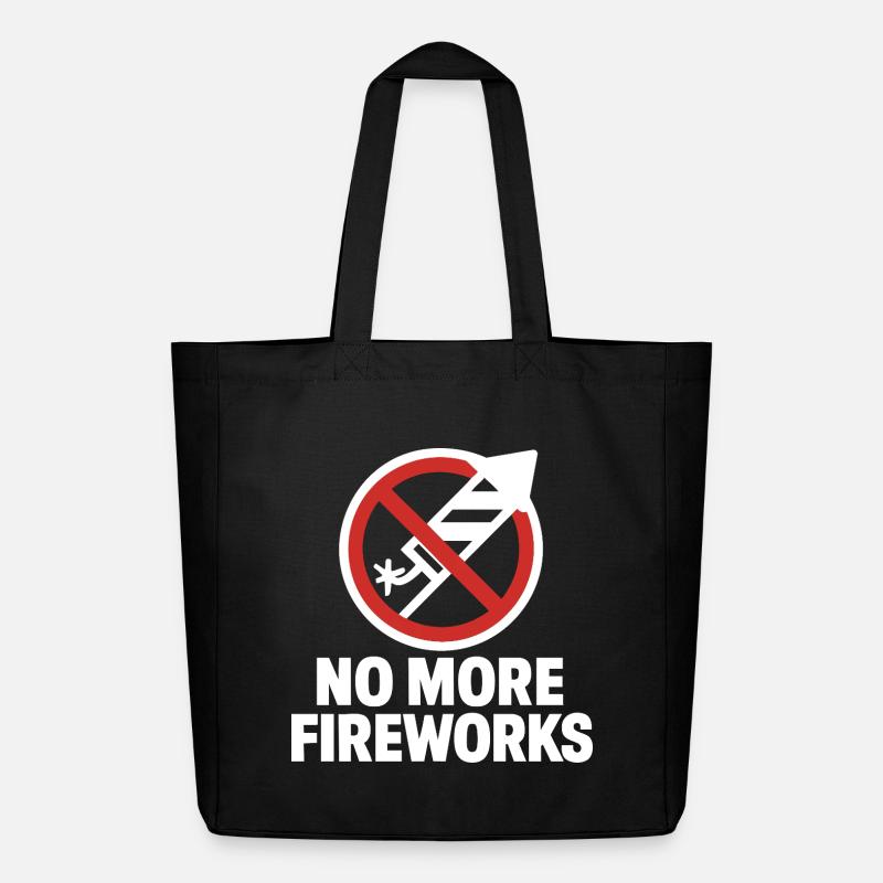 No More Fireworks – Silvester Edition - Midweight recycelter Stoffbeutel von Stanley/Stella - Schwarz