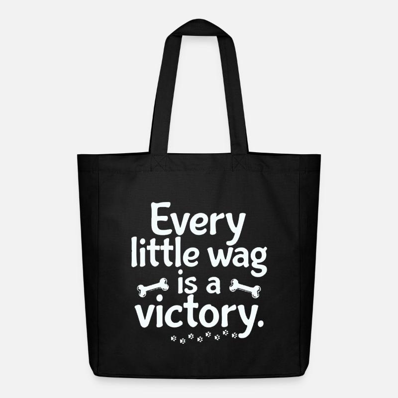 Jeder Wag ist ein kleiner Sieg - Midweight recycelter Stoffbeutel von Stanley/Stella - Schwarz