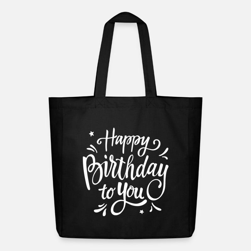 Célébration manuscrite du script d’anniversaire - Tote bag Stanley/Stella Midweight recyclé - noir