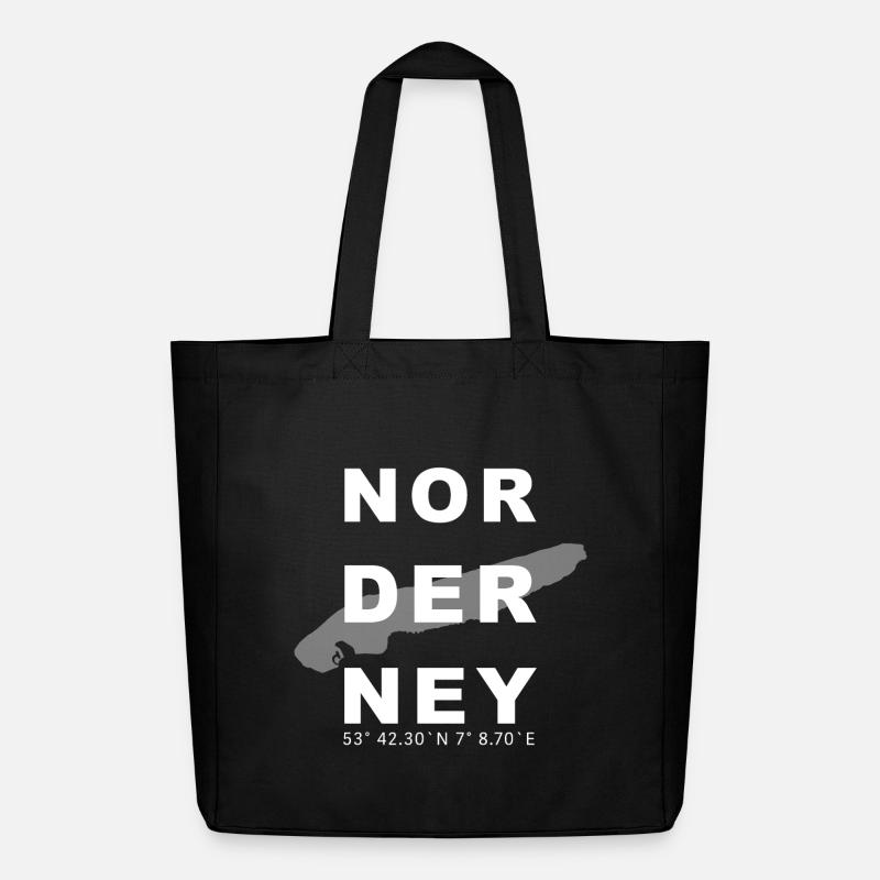 Norderney - Midweight recycelter Stoffbeutel von Stanley/Stella - Schwarz