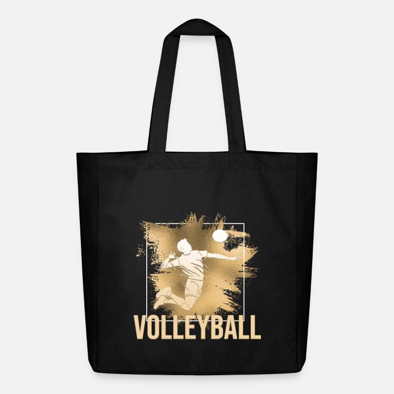 Volleyball - Midweight recycelter Stoffbeutel von Stanley/Stella - Schwarz
