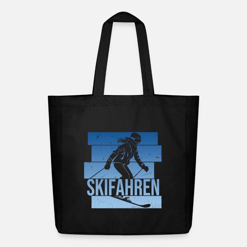 Skifahren - Midweight recycelter Stoffbeutel von Stanley/Stella - Schwarz