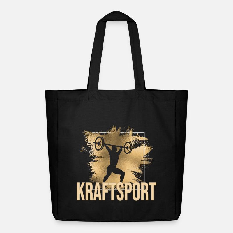 Kraftsport - Midweight recycelter Stoffbeutel von Stanley/Stella - Schwarz