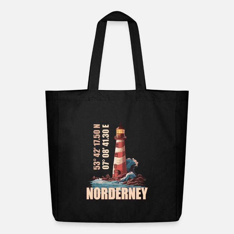 Norderney - Midweight recycelter Stoffbeutel von Stanley/Stella - Schwarz
